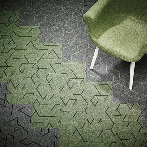 Ковровая плитка Flotex Triad planks 131013 Green Line фото 2 | FLOORDEALER